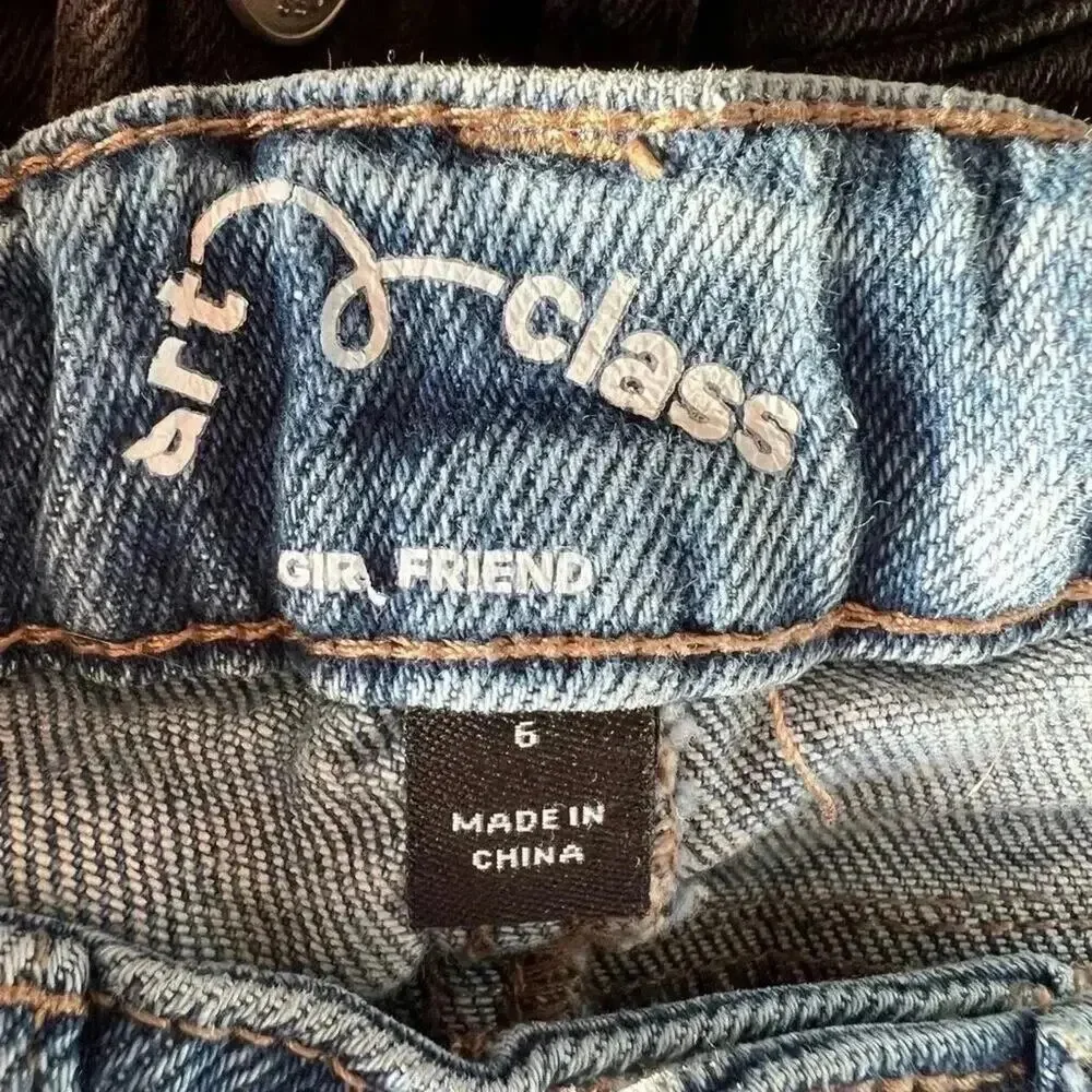 Art Class Girls' 2 pair distressed jeans Size 6